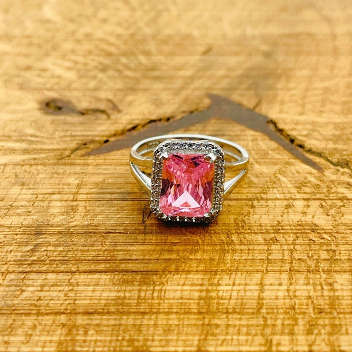 Women's Morganite Silver Ring - TryAladdin