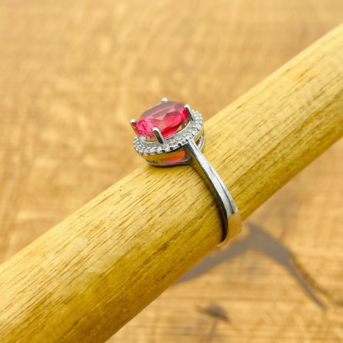 Women's Ruby Silver Ring - TryAladdin