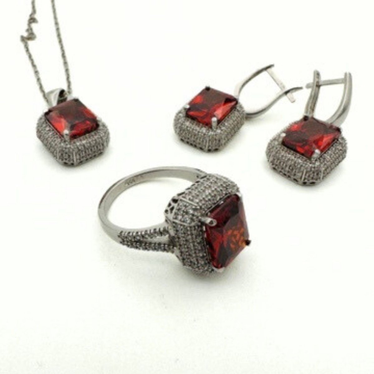 Women's Ruby Silver Set - TryAladdin