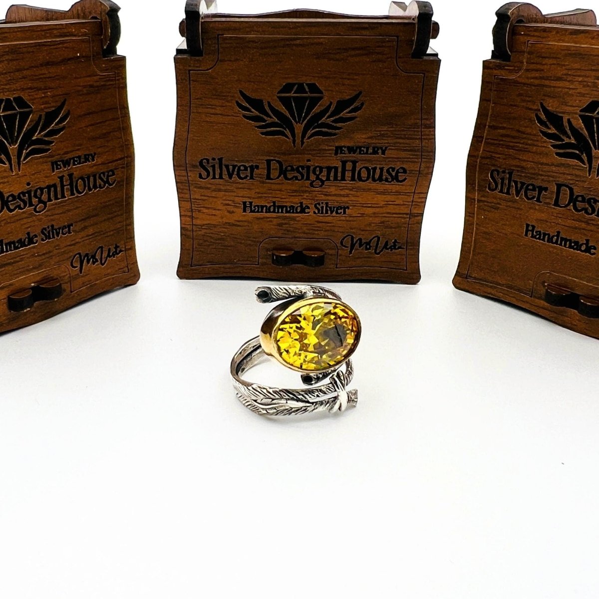 Yellow Citrine Stone Women's Ring - TryAladdin