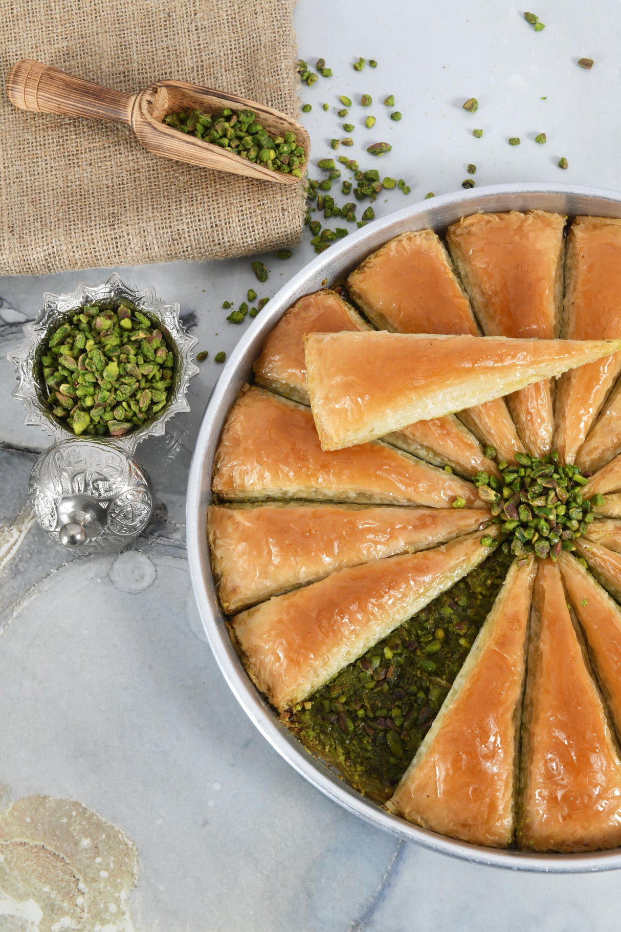 Asi | Carrot Slice Baklava with Pistachio Tray - TryAladdin