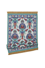 Bursa Ipek | Water Green Velvet Carpet Prayer Rug - TryAladdin