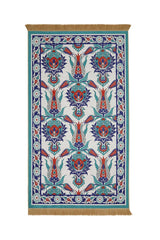 Bursa Ipek | Water Green Velvet Carpet Prayer Rug - TryAladdin