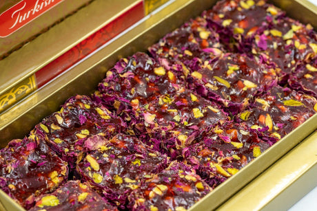 Eyup Sultan Turkish Delight Pistachio Pomegranate Wick with Rose Petals - The Indispensable Dessert - TryAladdin