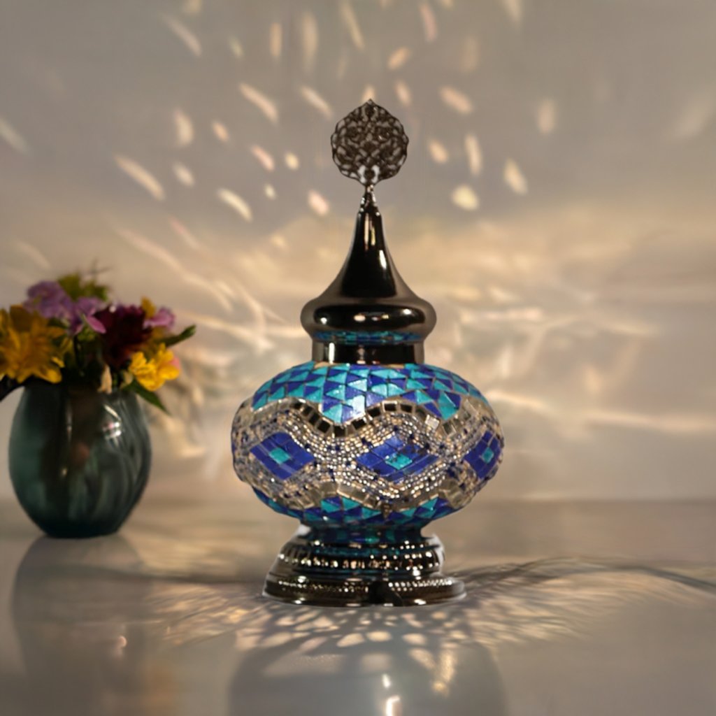 HND Handicraft | Handmade Bedside Mosaic Lamp - TryAladdin