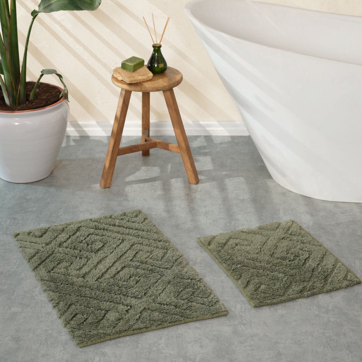 Karaca Home Elite Olive Doormat Set - TryAladdin