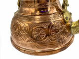 Lavina | Copper Tea Pot Traditional Patterned (19 cm) - TryAladdin