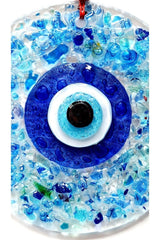 Blue Nazar Beaded Glass Patterned Wall Ornament - TryAladdin