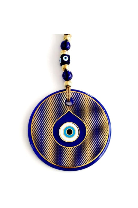 Golden Yellow Gilded Drop Eye Model Glass Wall Ornament - TryAladdin