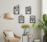 NR Dizayn | Cactus Set of 4 Metal Wall Art - TryAladdin