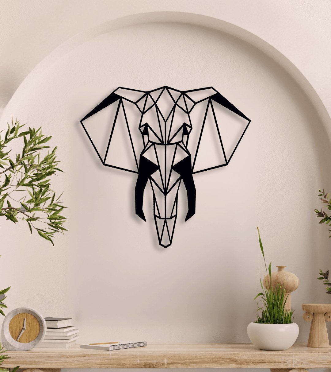 NR Dizayn | Elephant Themed Metal Wall Art - TryAladdin