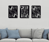 NR Dizayn | King of Spades, Queen of Hearts and Queen of Clubs Set of 3 Metal Wall Art - TryAladdin