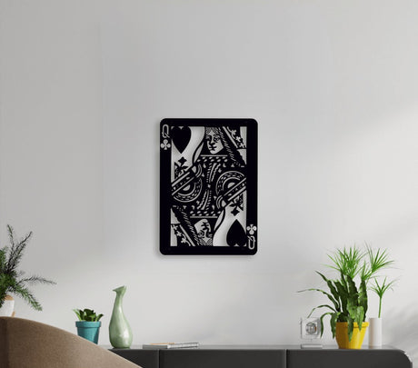 NR Dizayn | Queen of Hearts Metal Wall Art - TryAladdin