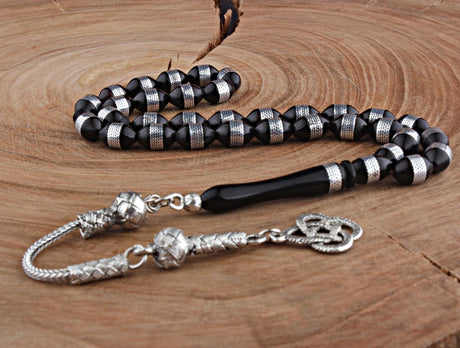 Tesbihevim | Kuka Wood Tasbih with Wrapped Metal Tassel - TryAladdin